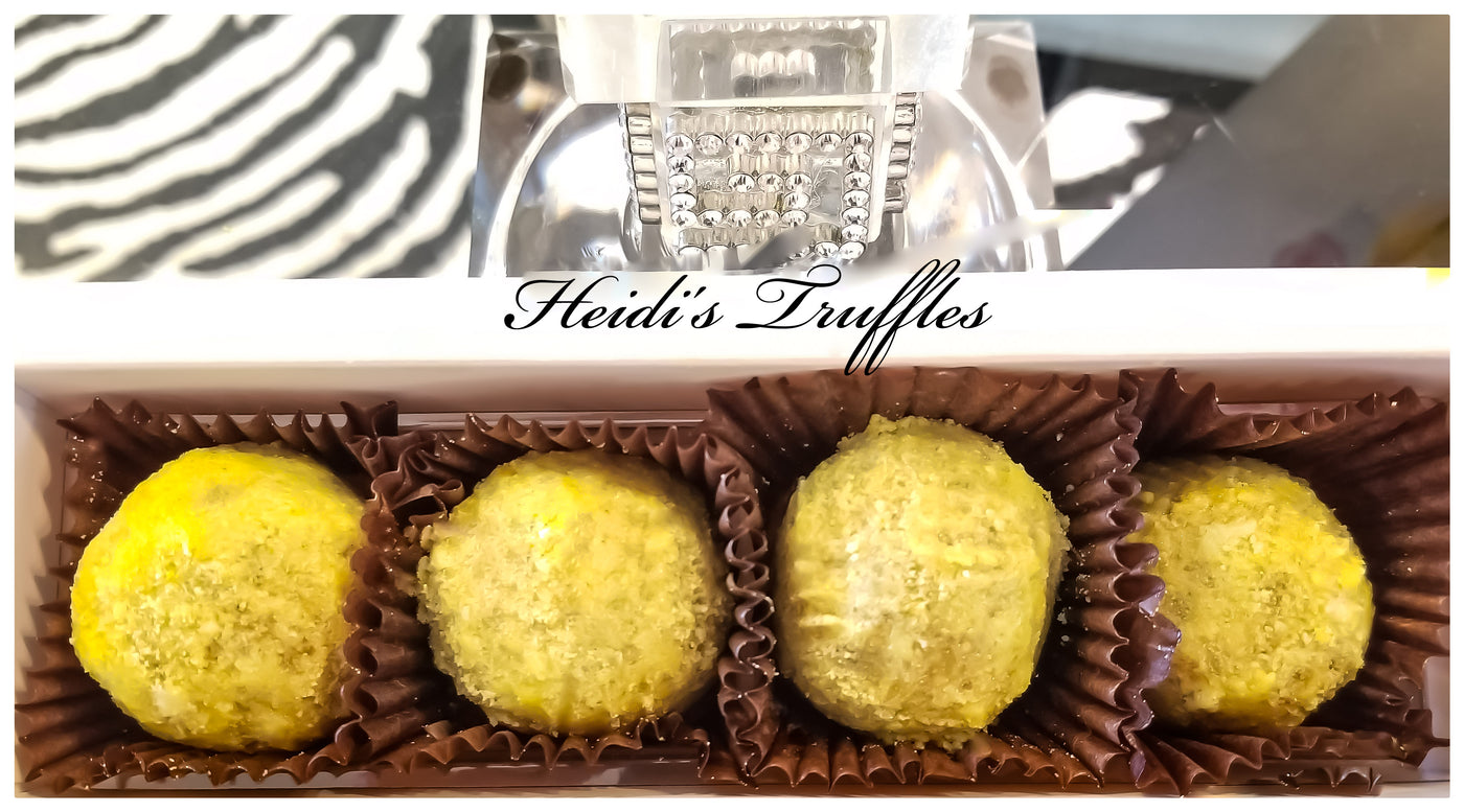 Keto Lemon Energy Dessert Balls Truffles Fat Bombs 4 /8 pieces